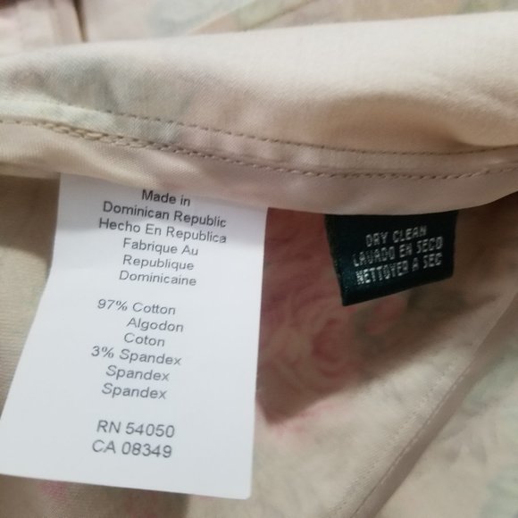 Lauren Ralph Lauren Tan Floral Roses Blazer Sz 10P - Picture 7 of 7